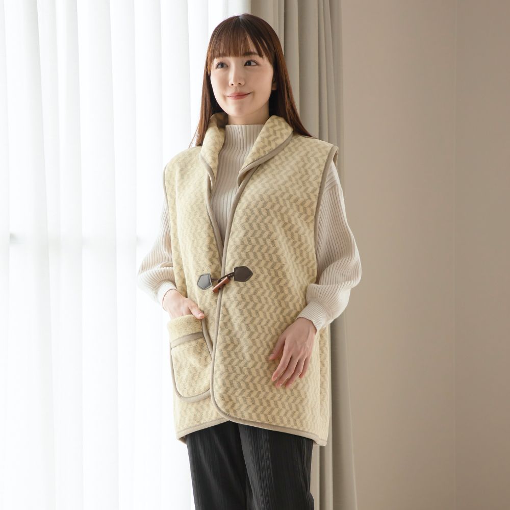 【岩盤浴小物であったか快適】ロマンス岩盤浴 ポンチョ 肩当て 軽量タイプ 抗菌防臭 日本製 M~Lサイズ