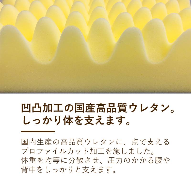 ロマンスゼロ〈プラス〉/体圧分散敷きふとん/3つ折り/横寝対応