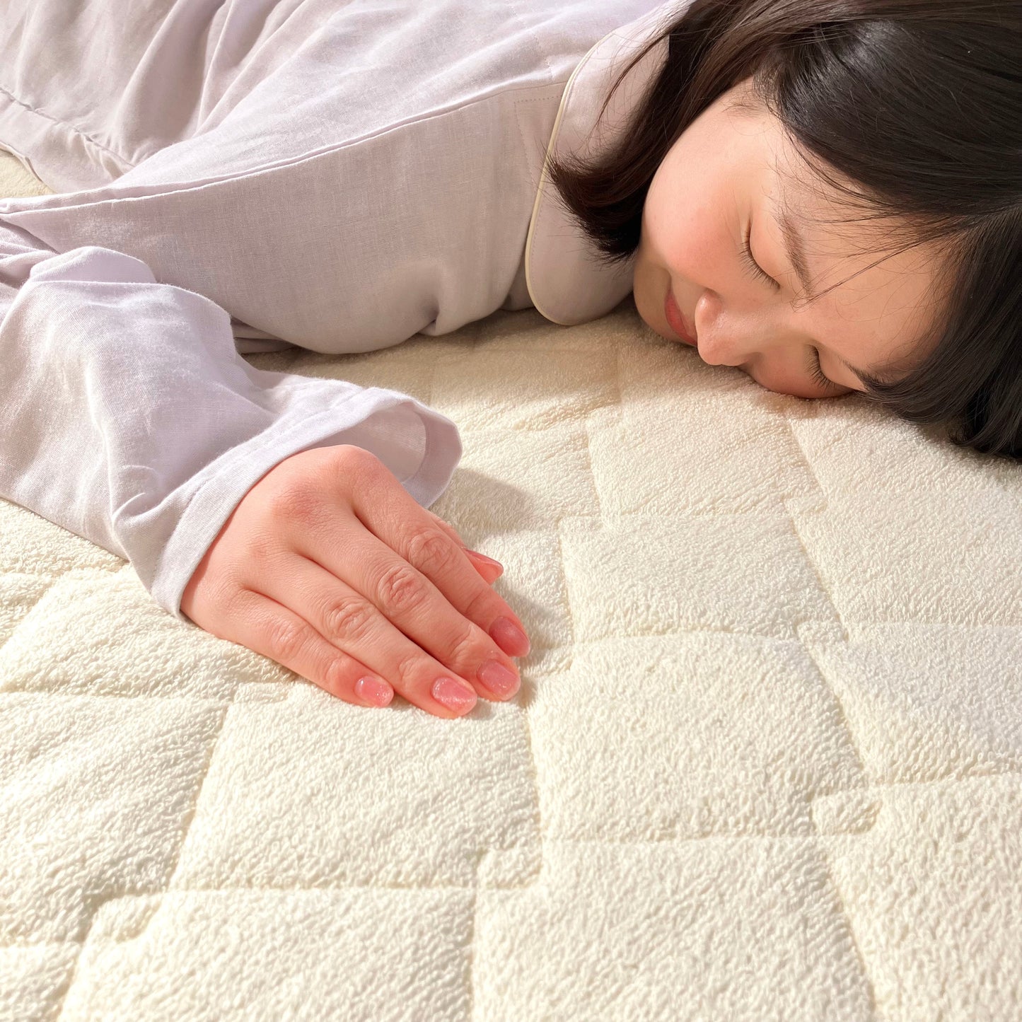 綿パイル敷きパッド/防ダニ抗菌防臭加工わた使用