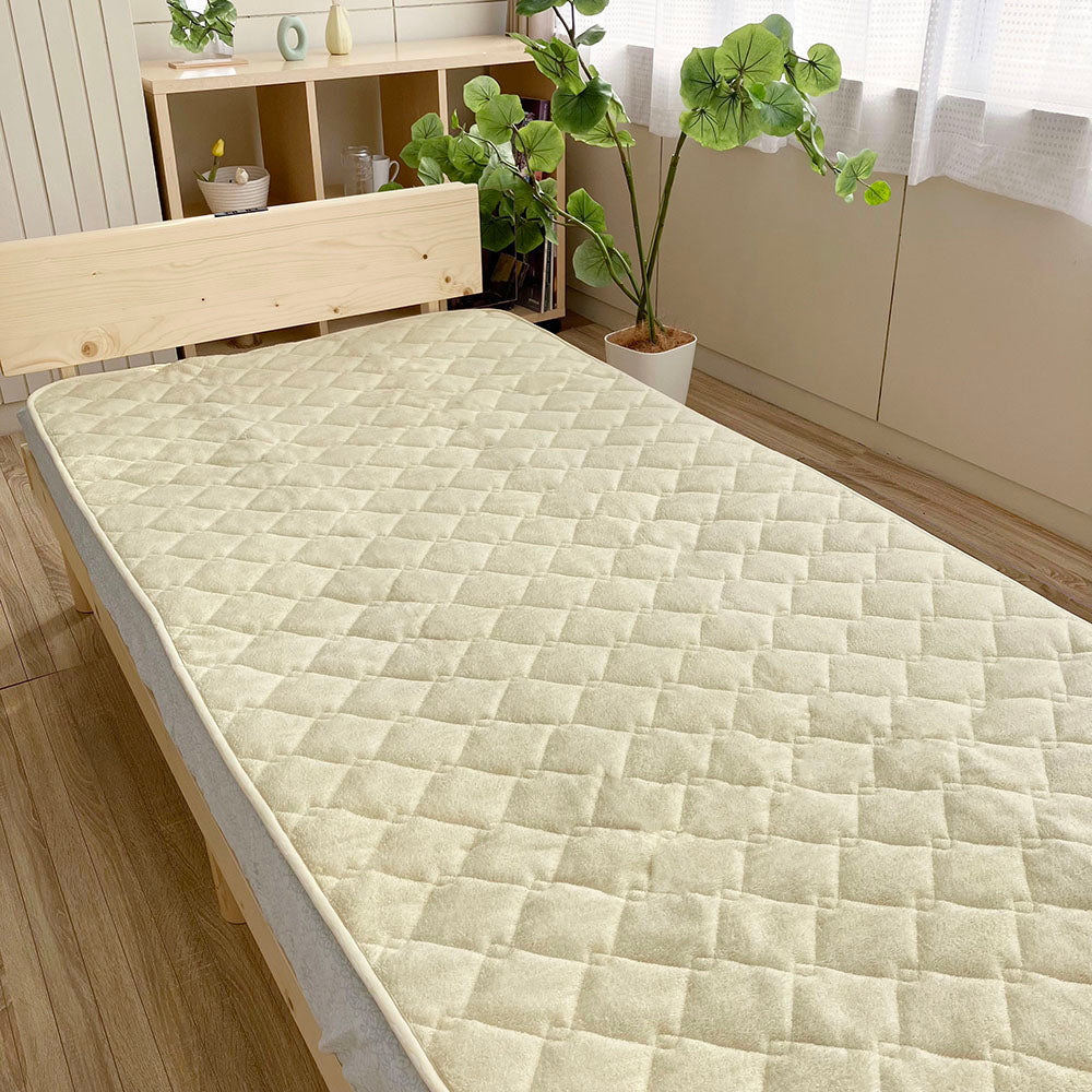 綿パイル敷きパッド/防ダニ抗菌防臭加工わた使用