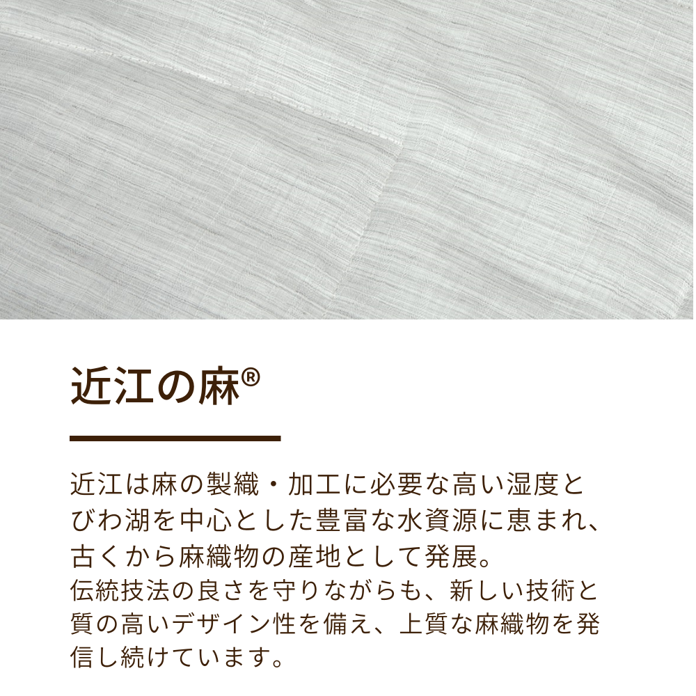 麻敷きパッド/表生地 近江の麻®