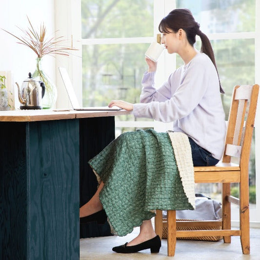 マルチケット(ひざ掛け)/ウール混/リバーシブル