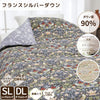 【真綿で羽毛を包んだ羽毛掛け布団】 ロマンスナイト 真綿入羽毛掛けふとん ダウン90％ 日本製 シングルロング ダブルロング