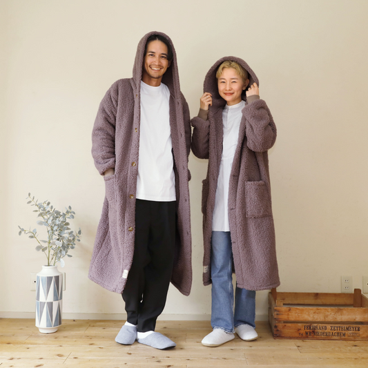 着る毛布（ロング丈）/シープボア/吸湿発熱