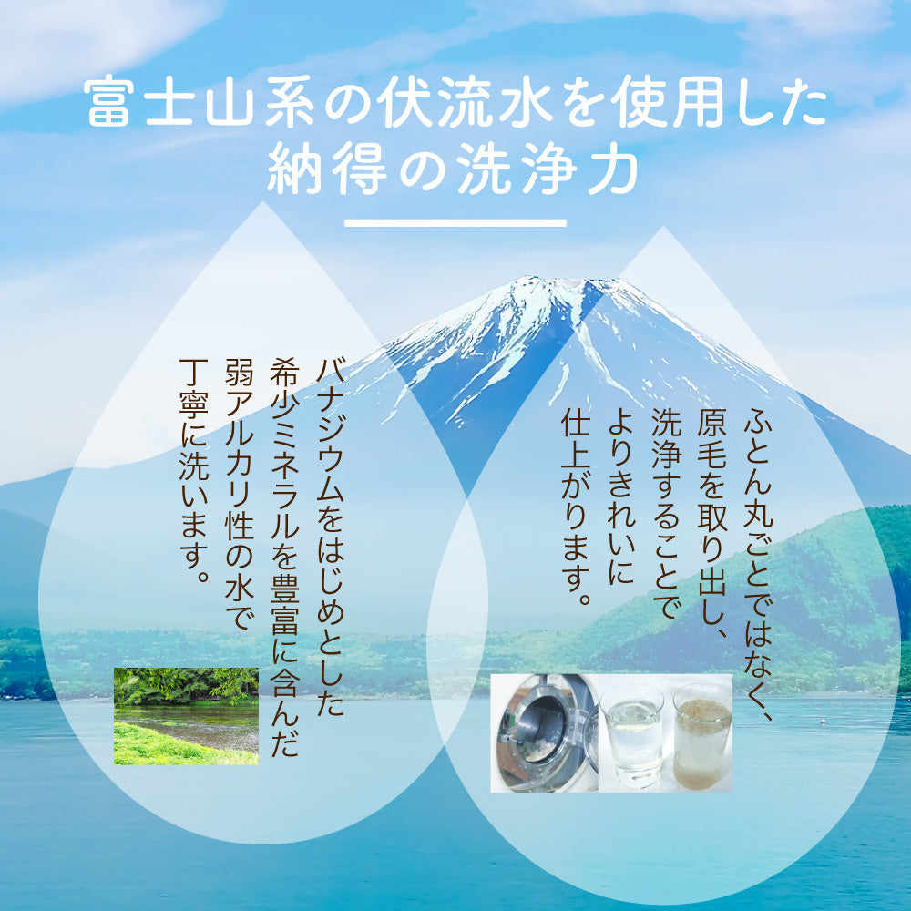 羽毛ふとんのリフォーム/ダブルロング→シングルロング/2枚合わせ