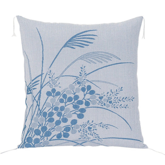 ちぢみ夏座布団カバー（銘仙判）/麻入り